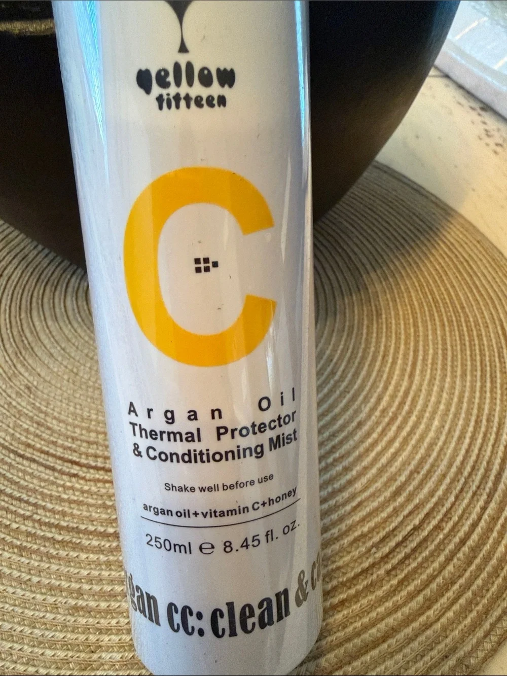 Yellow 15 C Argan Oil Thermal Protector & Conditioning Mist Sealed 8.45 Oz.